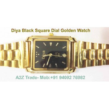 Diya Black Dial Golden Straps Watch For Trendy Look On 50 % Discount,